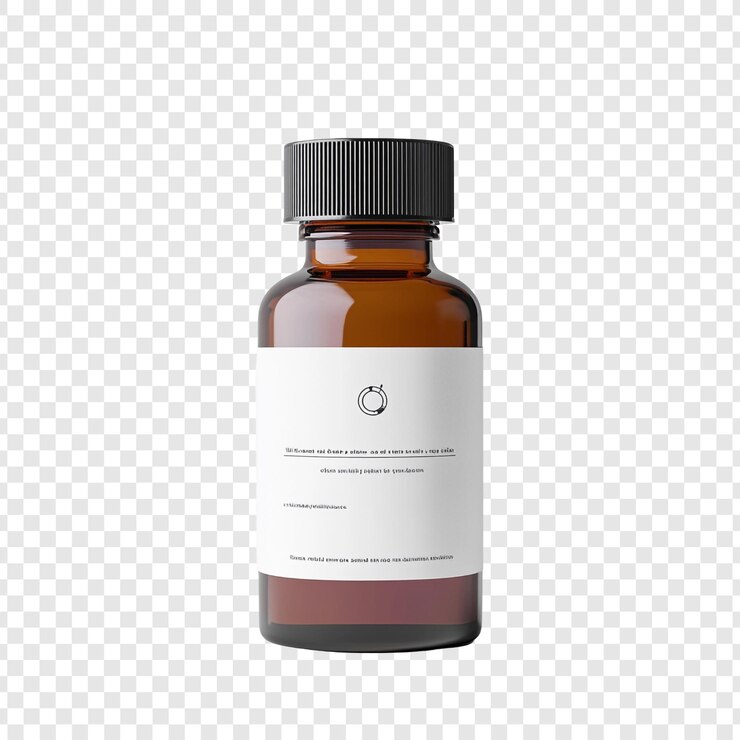 PSD gratuit modèle de bouteille en verre d'ambre conception de l'emballage du produit