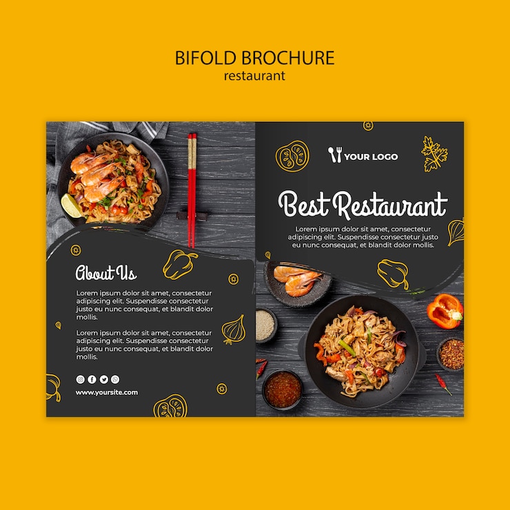 PSD gratuit modèle de brochure de restaurant