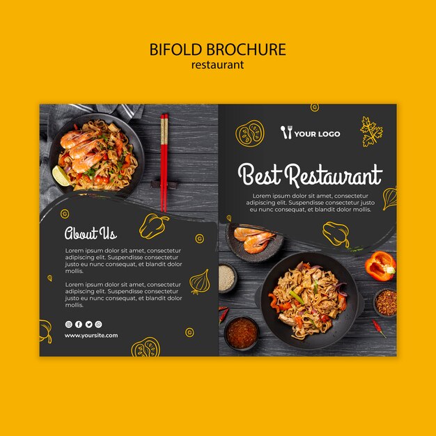 Modèle de brochure de restaurant