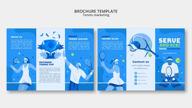 PSD gratuit modèle de brochure de tournoi de tennis