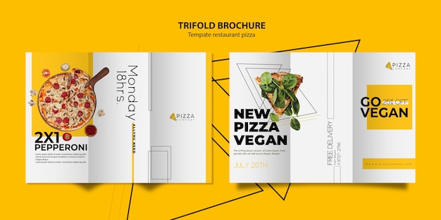 Modèle De Brochure à Trois Volets Pour Pizzeria