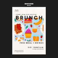 PSD gratuit modèle de brunch design plat