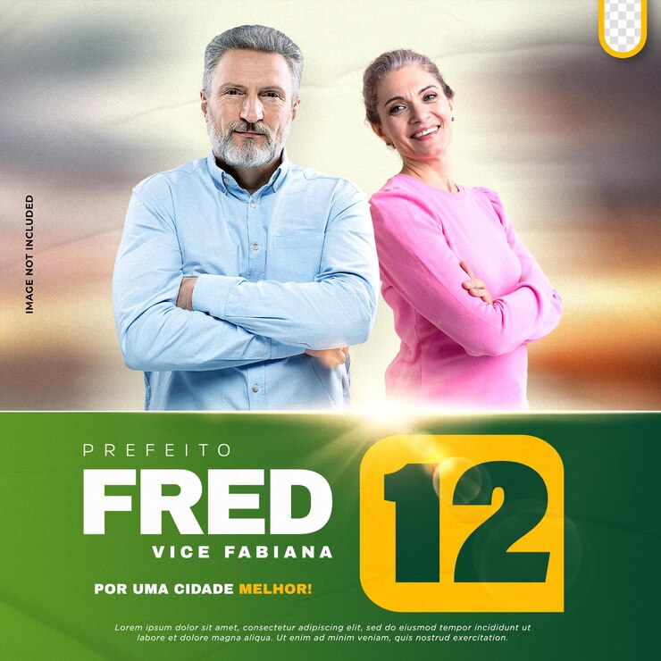PSD gratuit modèle de campagne politique psd au brésil modèle de vote éditable élections eleicoes brésil
