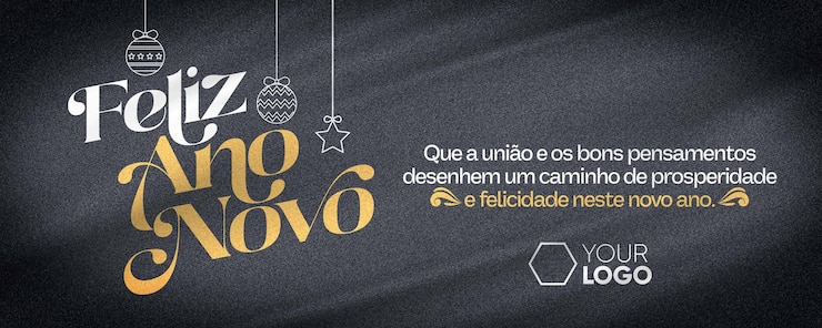 PSD gratuit modèle de carte de bonne année bannière
