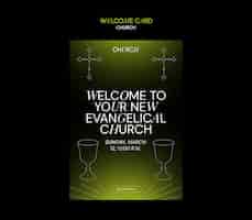 PSD gratuit modèle de carte de service de l'église