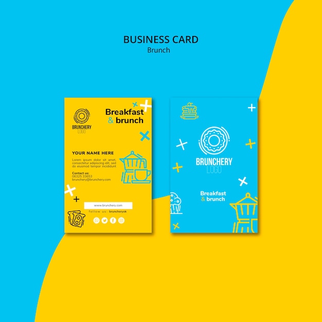 PSD gratuit modèle de carte de visite de brunch