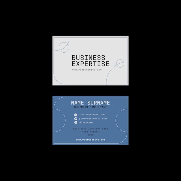 PSD gratuit modèle de carte de visite de concept d'entreprise minimal