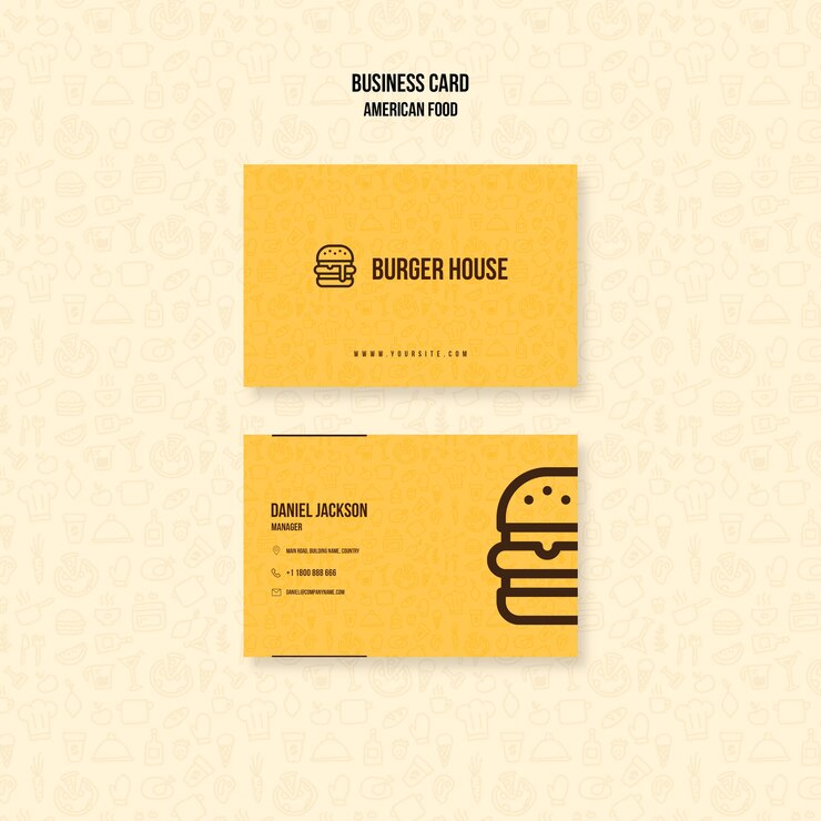 PSD gratuit modèle de carte de visite de cuisine américaine