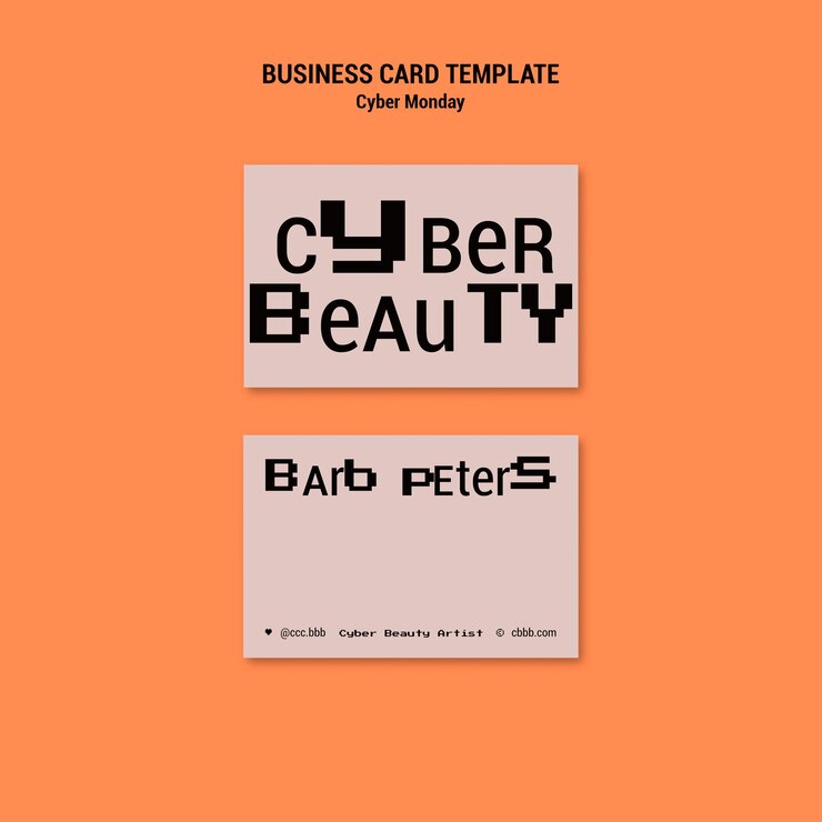 PSD gratuit modèle de carte de visite cyber lundi