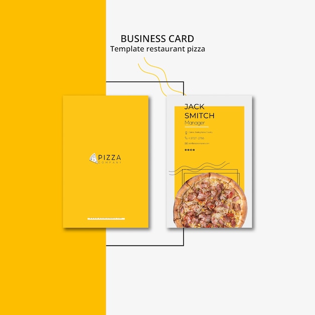 PSD gratuit modèle de carte de visite pour pizzeria