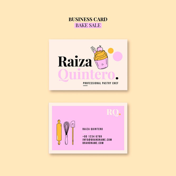 PSD gratuit modèle de carte de visite de vente de boulangerie