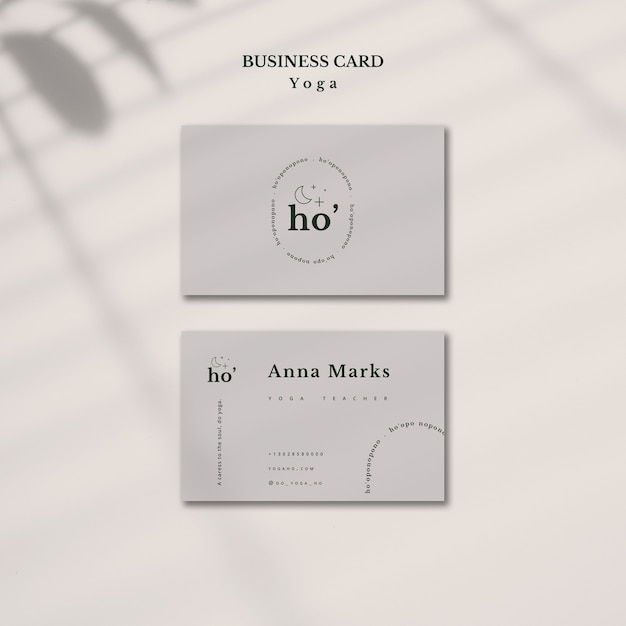 Modèle de carte de visite de yoga