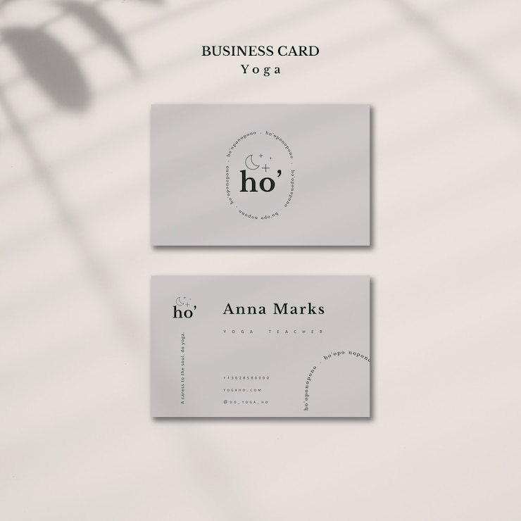 Modèle de carte de visite de yoga