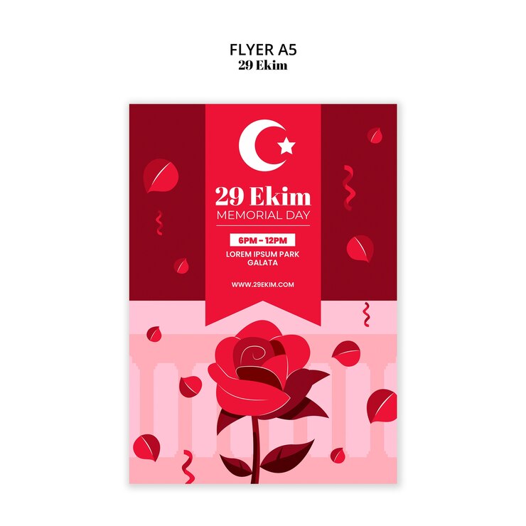 PSD gratuit modèle de célébration 29 ekim