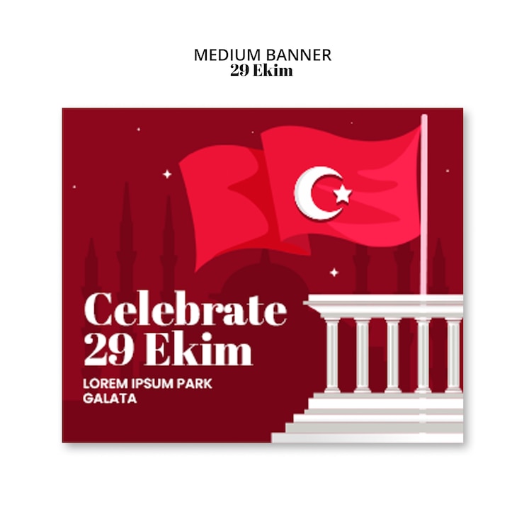PSD gratuit modèle de célébration 29 ekim