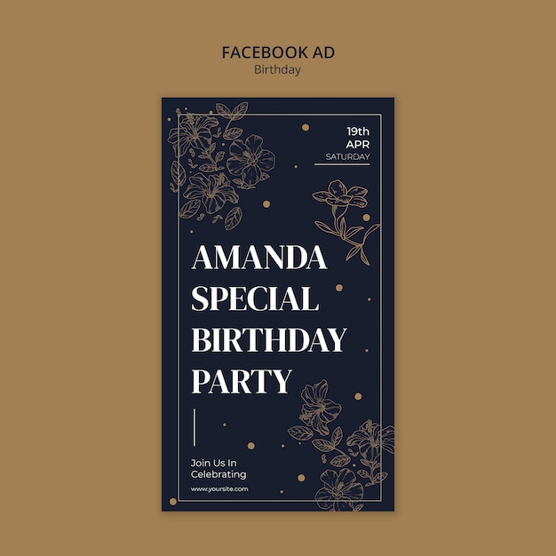 Modèle de célébration d'anniversaire