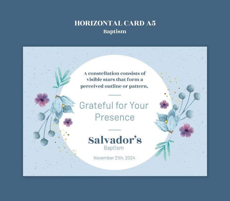 PSD gratuit modèle de célébration du baptême