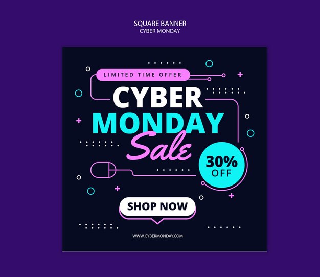 Modèle de célébration du cyber lundi