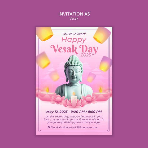 Modèle de célébration du jour de Vesak