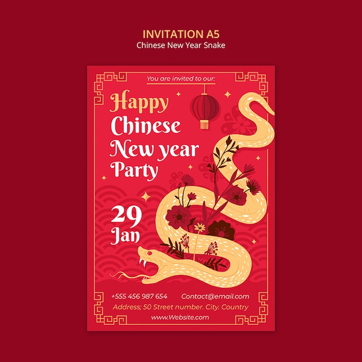 PSD gratuit modèle de célébration du nouvel an chinois