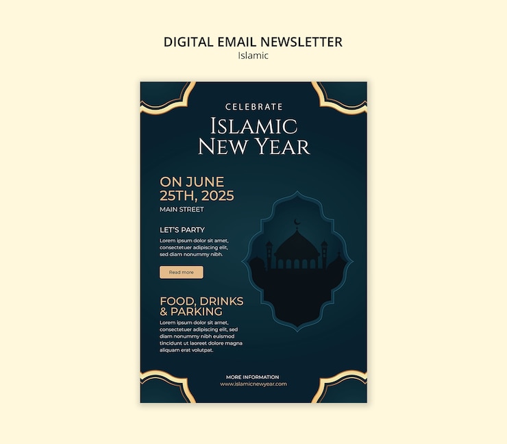 PSD gratuit modèle de célébration d'un événement islamique