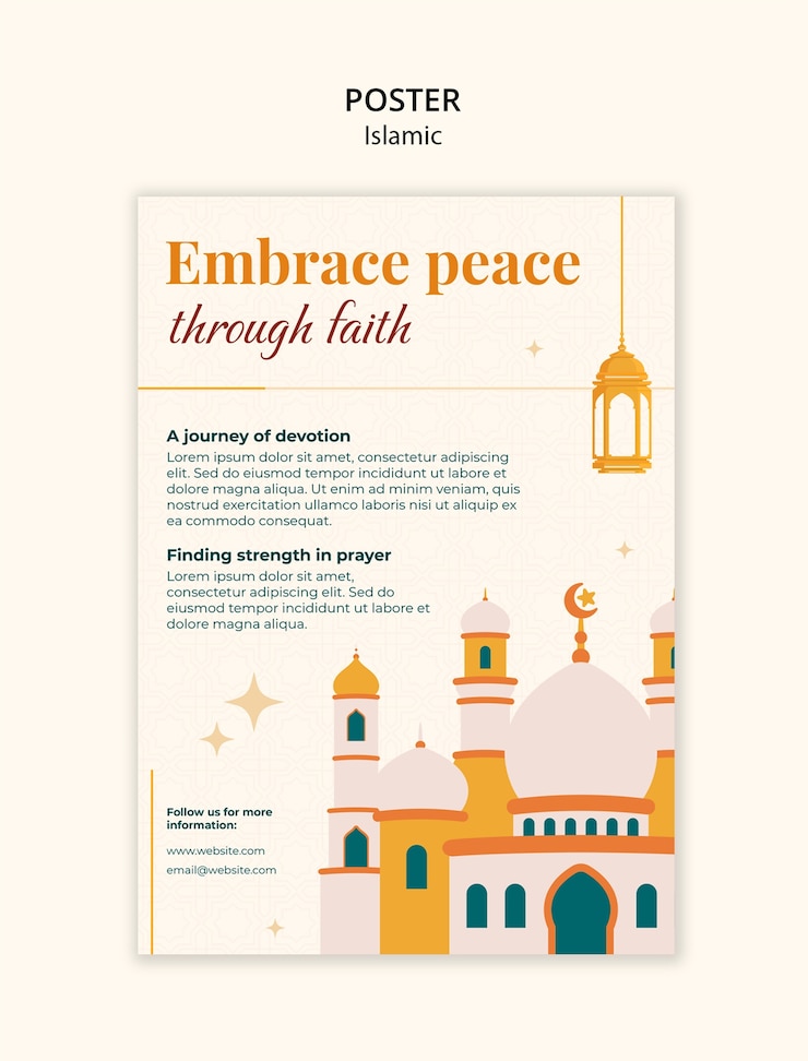 PSD gratuit modèle de célébration d'un événement islamique