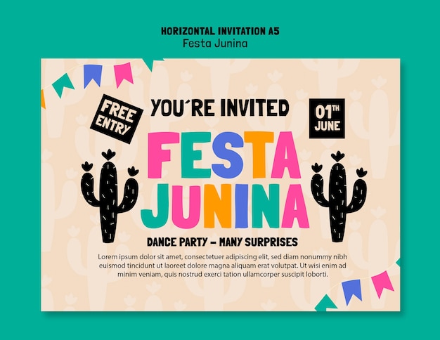 PSD gratuit modèle de célébration de la festa junina