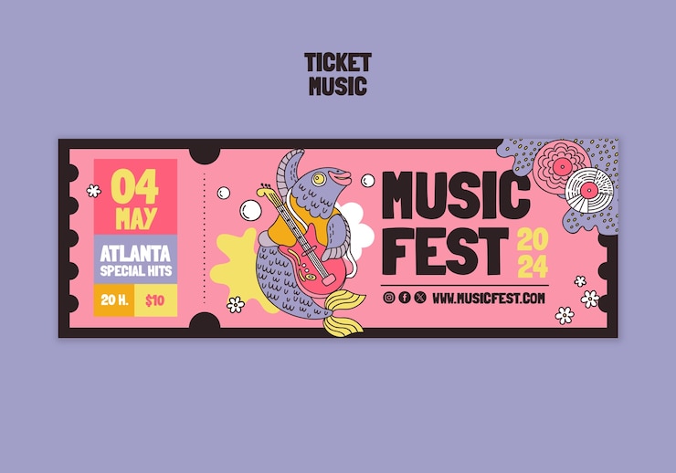 PSD gratuit modèle de célébration d'un festival de musique