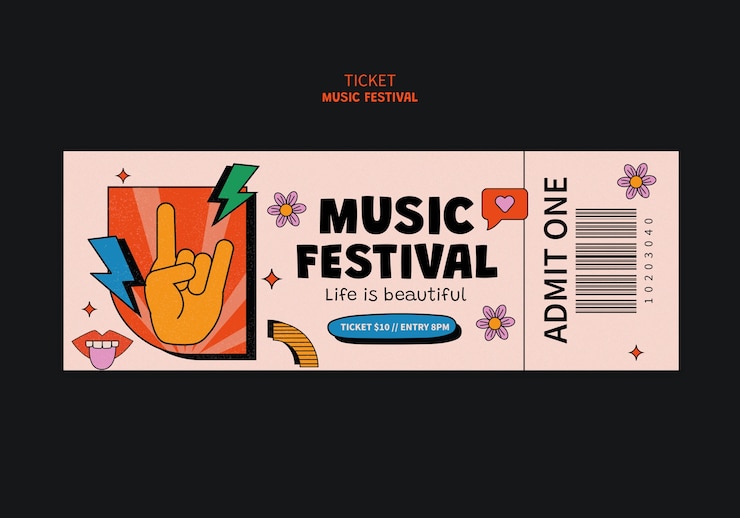 PSD gratuit modèle de célébration d'un festival de musique