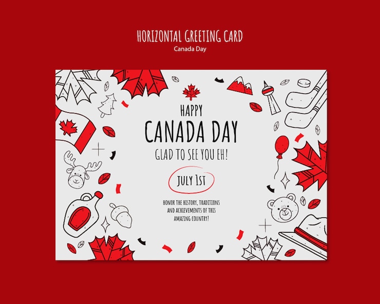 PSD gratuit modèle de célébration de la fête du canada