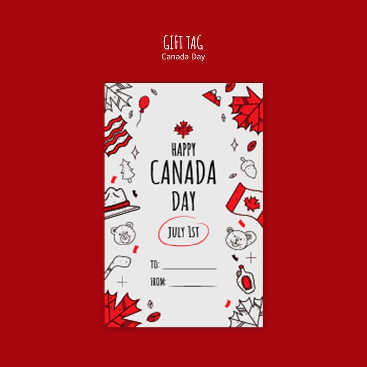PSD gratuit modèle de célébration de la fête du canada