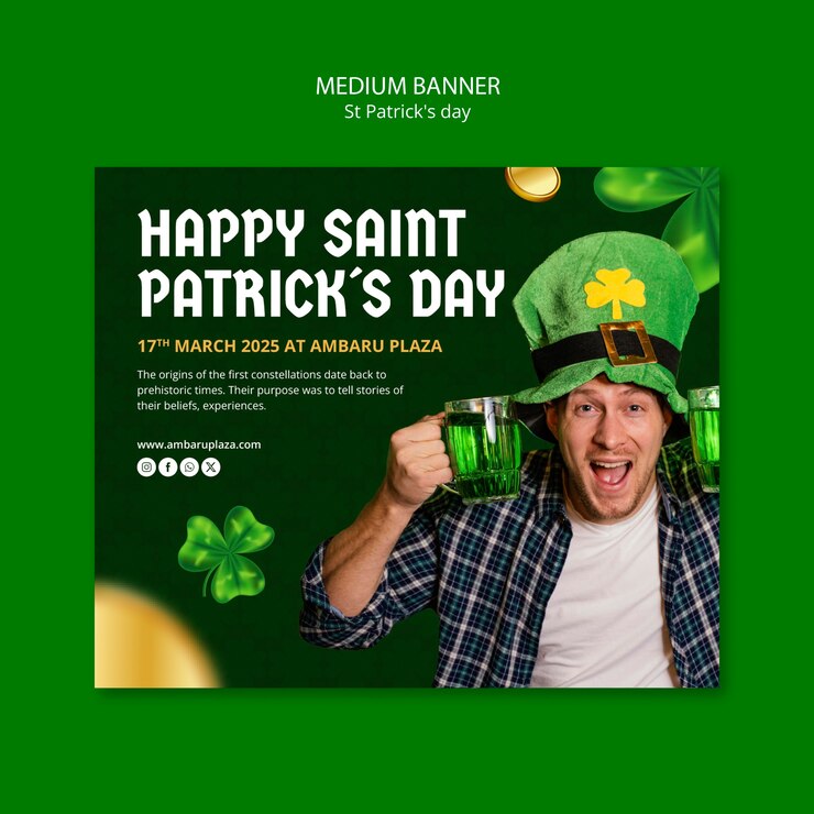 PSD gratuit modèle de célébration de la fête de saint-patrick