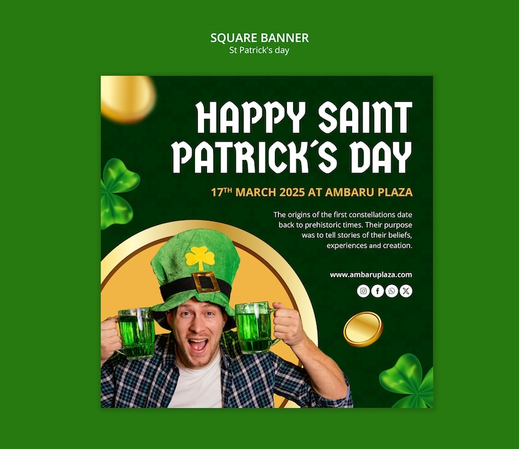 PSD gratuit modèle de célébration de la fête de saint-patrick