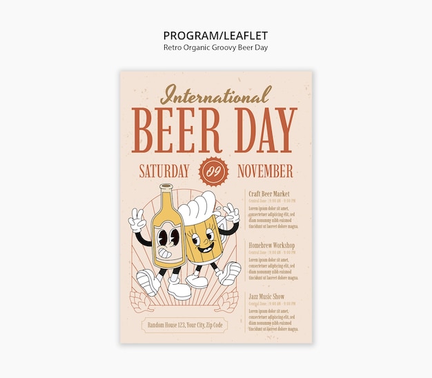 Modèle de célébration de la journée internationale de la bière