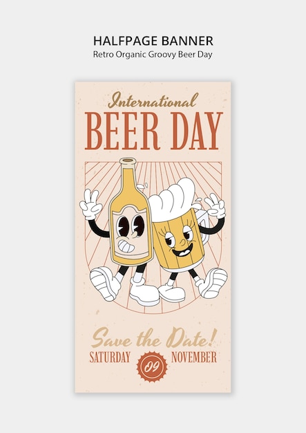 Modèle de célébration de la journée internationale de la bière