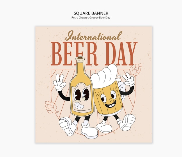 Modèle de célébration de la journée internationale de la bière