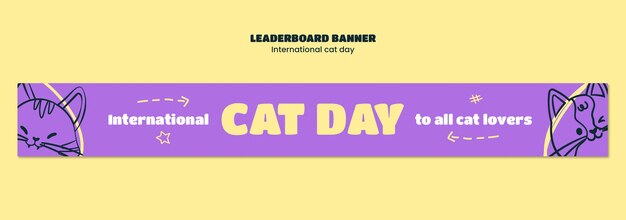Modèle de célébration de la journée internationale du chat