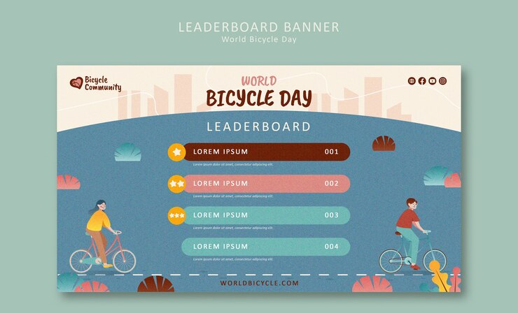 PSD gratuit modèle de célébration de la journée mondiale de la bicyclette