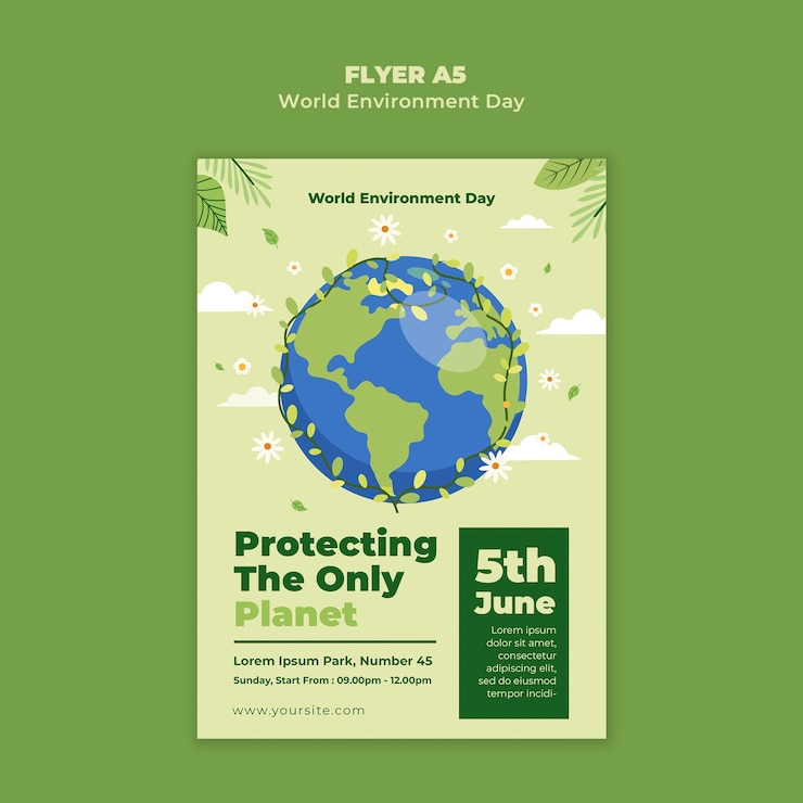 PSD gratuit modèle de célébration de la journée mondiale de l’environnement