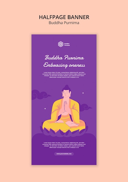 PSD gratuit modèle de cérémonie de bouddha purnima