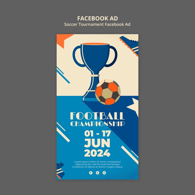 PSD gratuit modèle de champions de football