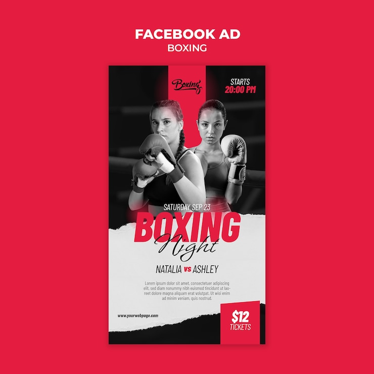 PSD gratuit modèle de club de boxe