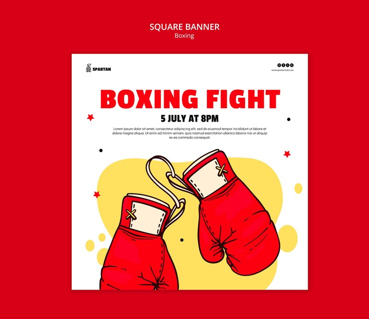 PSD gratuit modèle de club de boxe