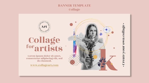Modèle de collage de bannière pour artistes