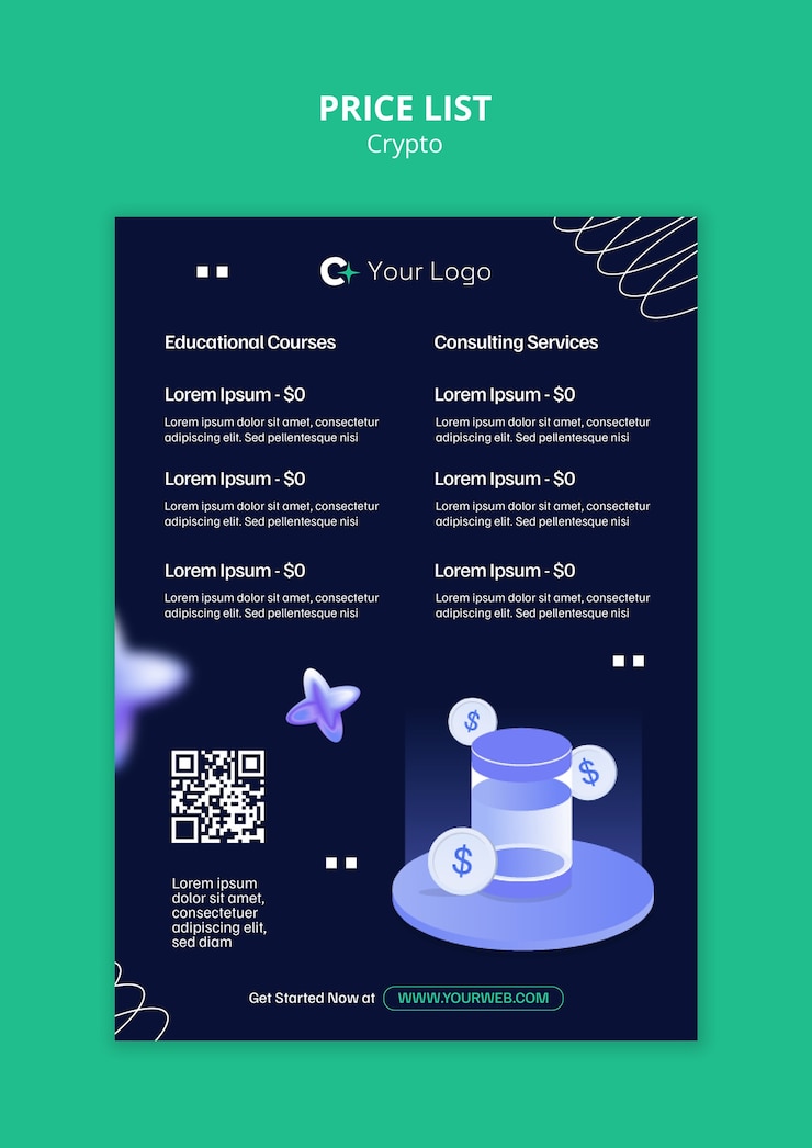 PSD gratuit modèle de concept de crypto-monnaie