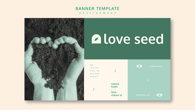 PSD gratuit modèle de concept de modèle de bannière d'environnement