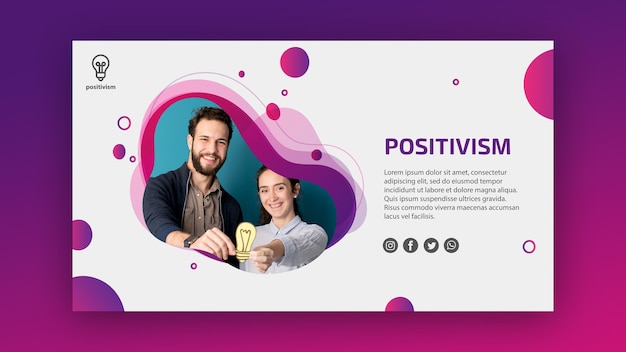 PSD gratuit modèle de concept de positivisme