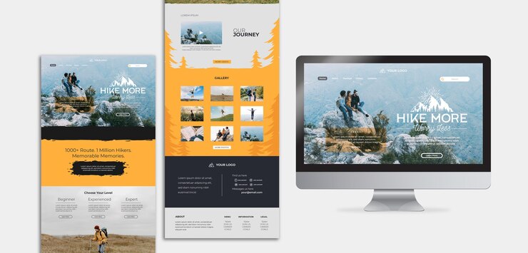 PSD gratuit modèle de concept de randonnée