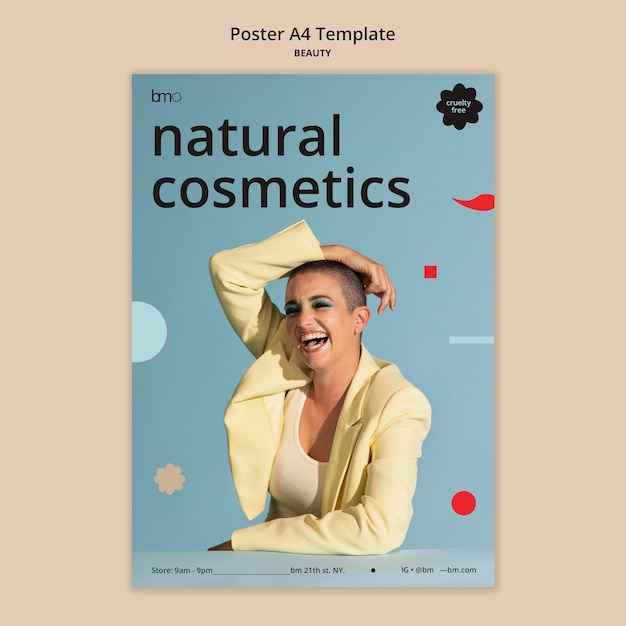 PSD gratuit modèle de conception d'affiche de beauté