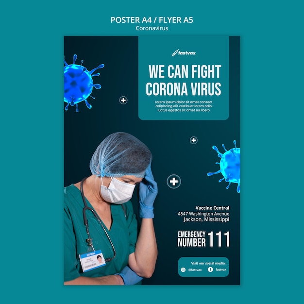 Modèle De Conception D'affiche De Coronavirus